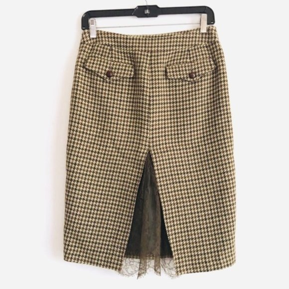 RED Valentino Dresses & Skirts - RED Valentino Houndstooth Wool Pencil Skirt S